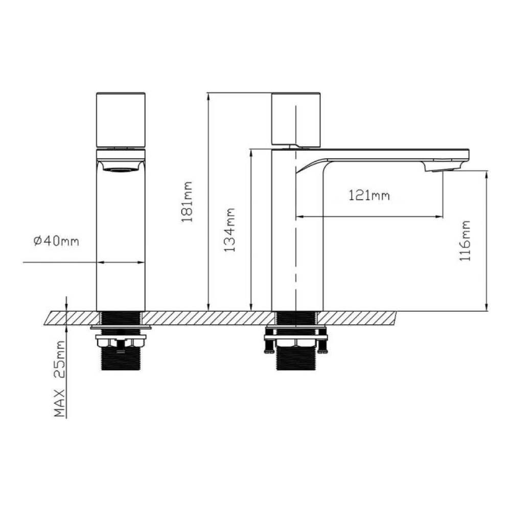 Смеситель для раковины Vincea Vogue Золото матовое — изображение 3
