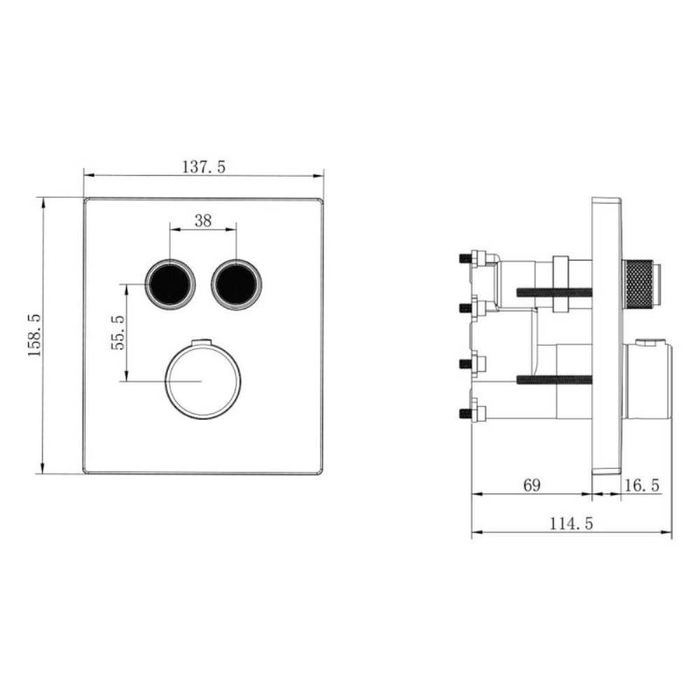 Душевая встройка Vincea Inspire Вороненая сталь — изображение 4