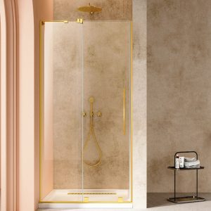 Душевая дверь Vincea Walk-In Золото матовое / Прозрачное