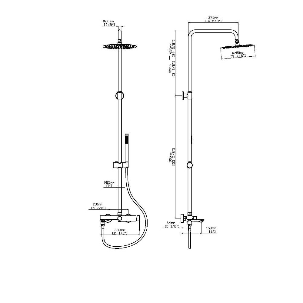 Душевая система Vincea Linea с изливом Никель матовый — изображение 5