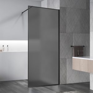 Душевая перегородка Vincea Walk-In Черный / Тонированное матовое