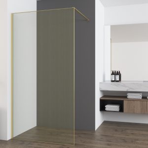 Душевая перегородка Vincea Walk-In Золото матовое / С золотыми нитями